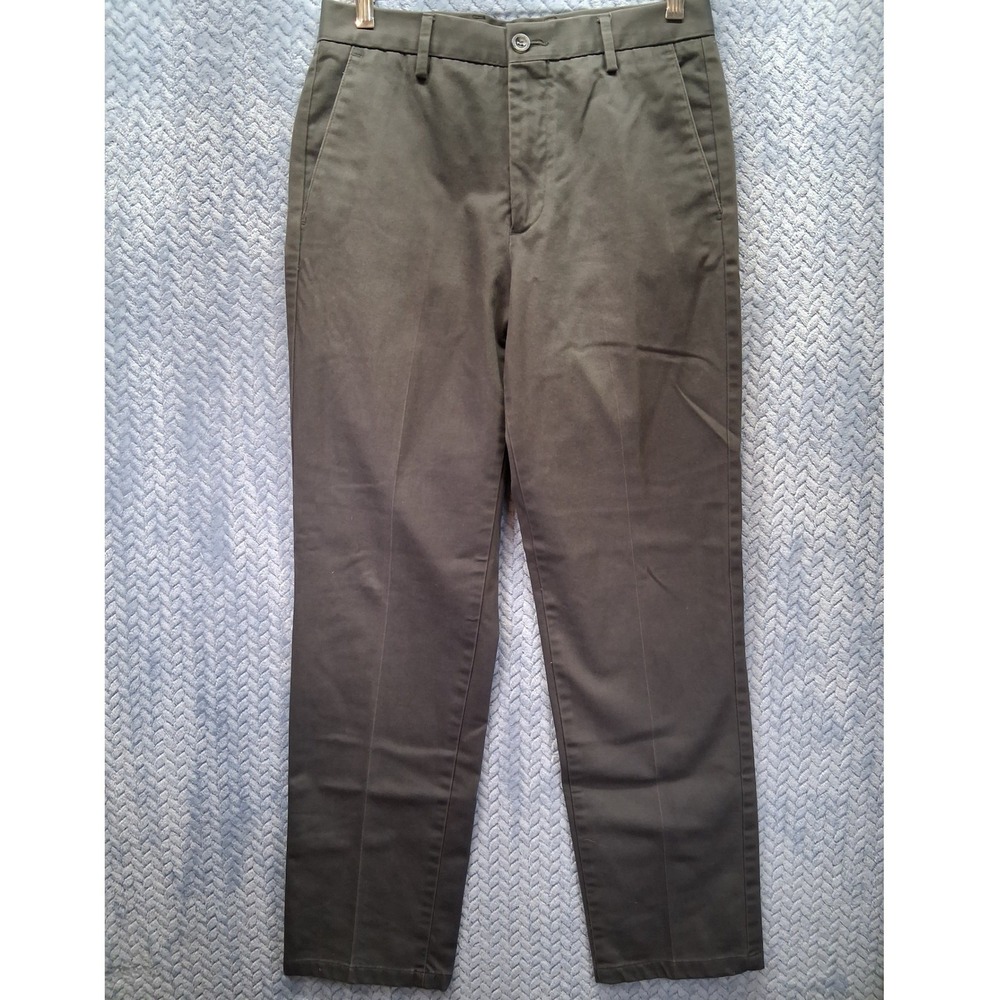 Dockers Slim Fit Chino Pants Mens 29x32 Gray Green Stretch Twill 47846-0012